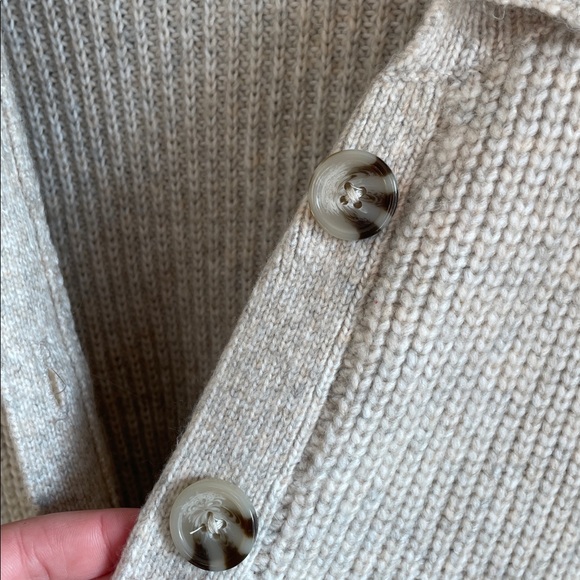 Jessica Simpson Cream Ribbed Cardigan - Picture 3 of 3